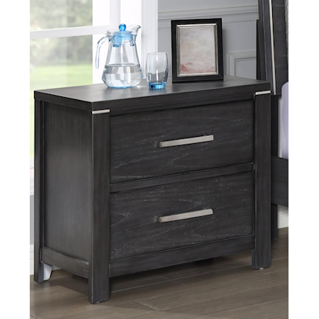 Odessa Nightstand-Charcoal