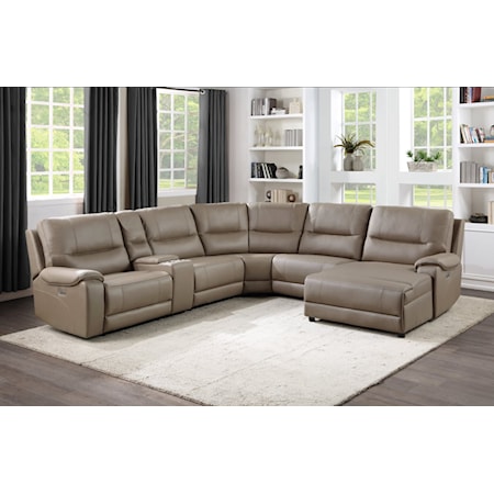 6-Piece Power Reclining Sectional Sofa