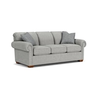 Stationary Sofa with Rolled Arms