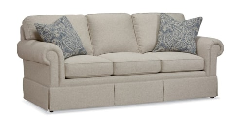 Traditional Sofa with Rolled Arms