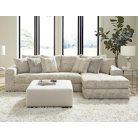 Transitional 2-Piece Sectional Sofa with Right Facing Chaise
