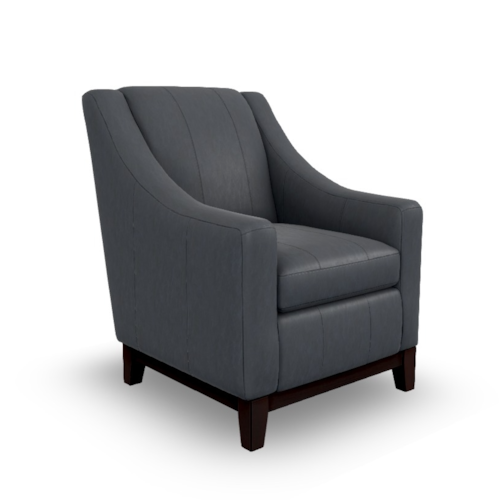 Contemporary Club Chair with Reversible Cushion