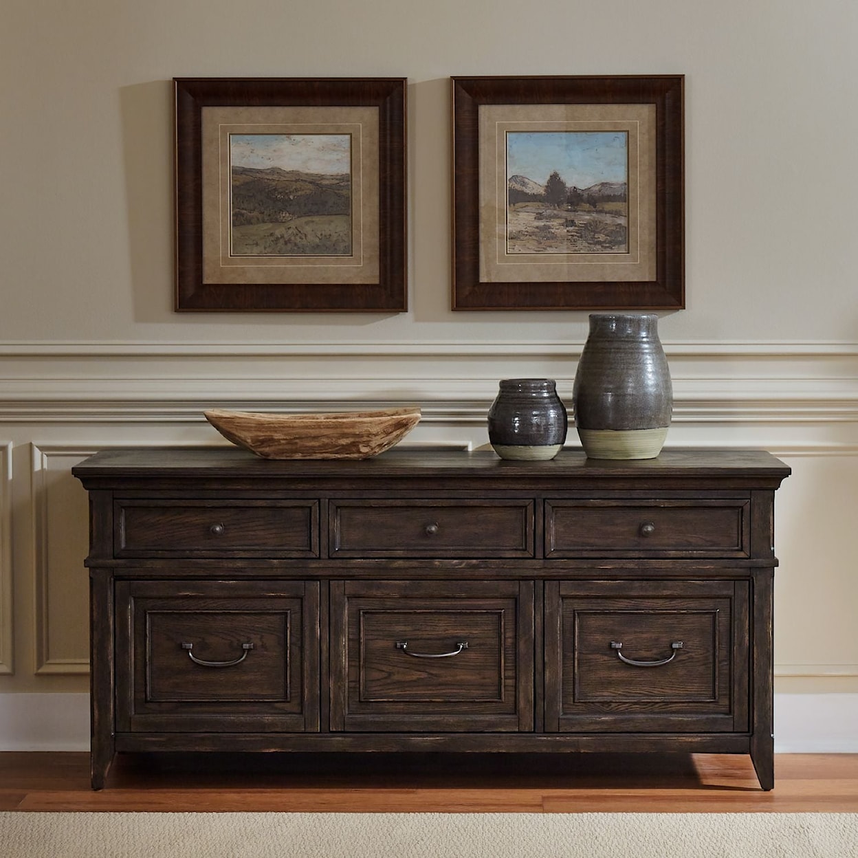 Liberty Furniture Paradise Valley 6-Drawer Credenza