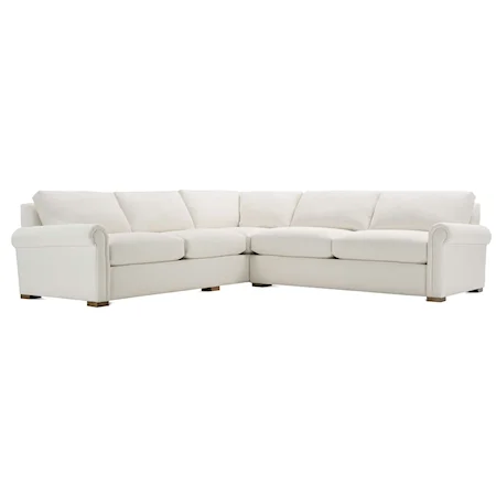 Contemporary 2-Piece Sectional with Right-Facing Corner Sofa