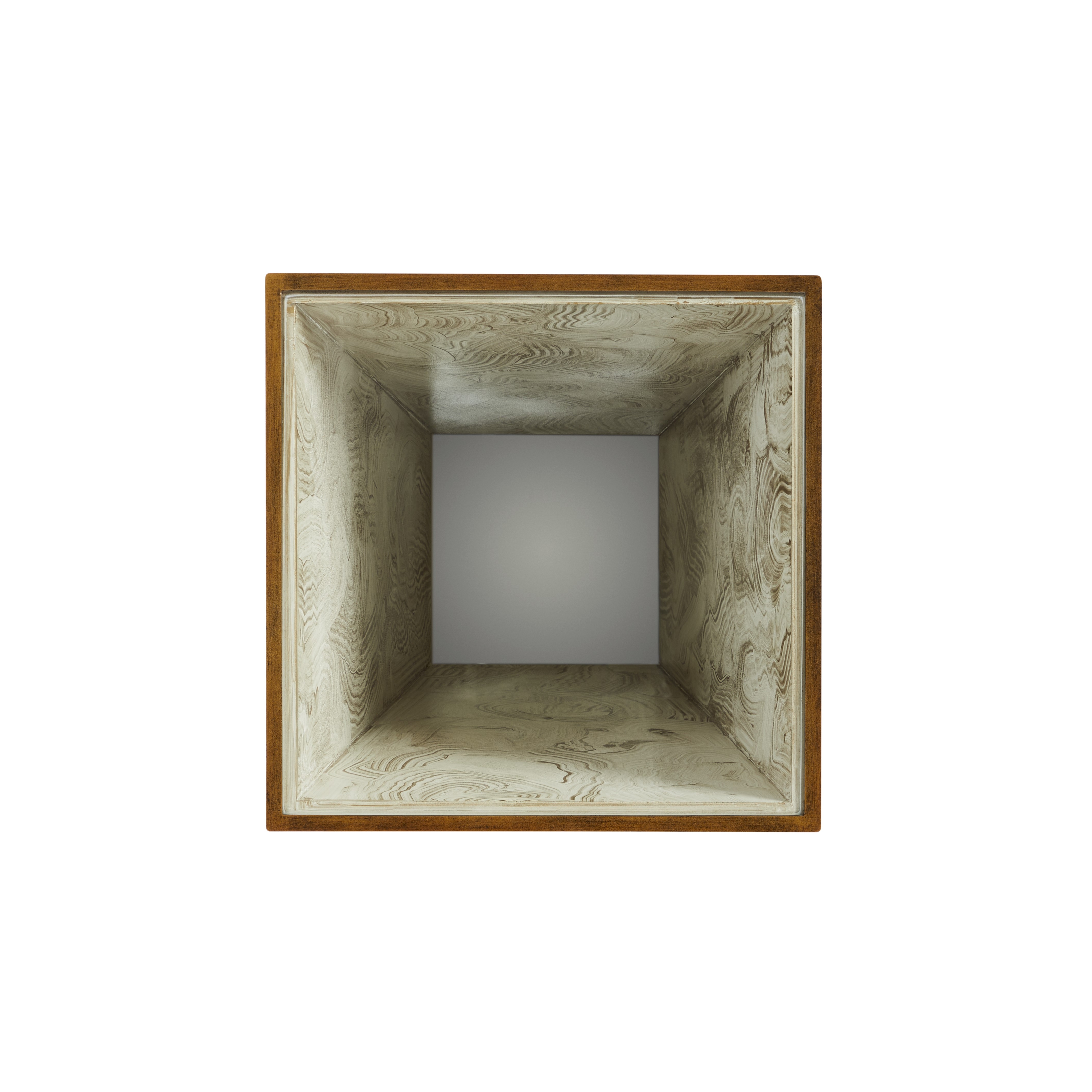 Sq. Glass-Top Malachite Accent Table