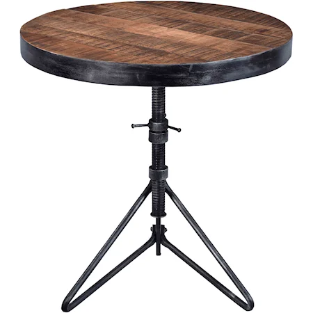 Adjustable Round Accent Table