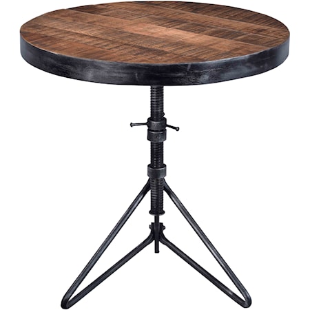 Adjustable Round Accent Table