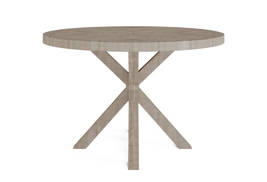 Chevron Round Dining Table by Wynwood, A Flexsteel Company at Conlin's Furniture