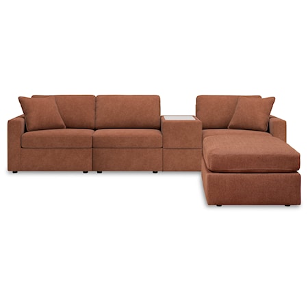 4-Piece Sectional And Ottoman