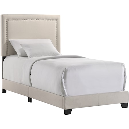 Contemporary Zion Twin Upholstered Bed