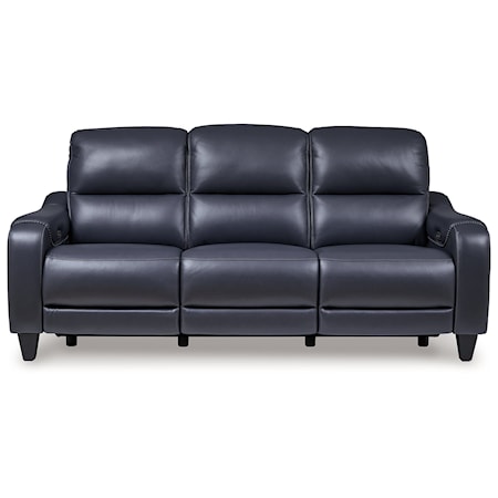 Pwr Rec Sofa With Adj Headrest