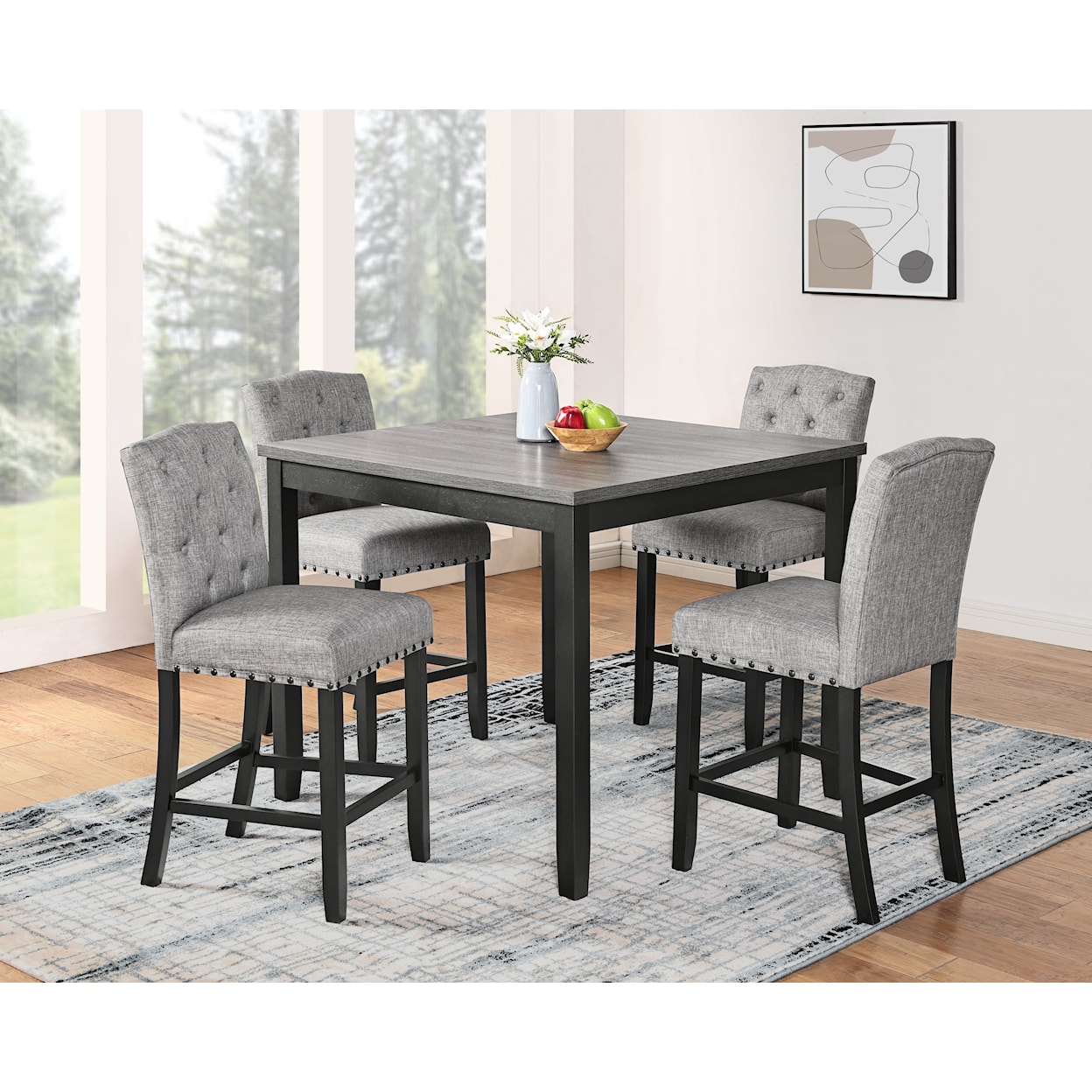 New Classic Daphne 5-Piece Counter-Height Dining Set