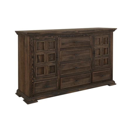 6-Drawer Dresser with 2 Doors