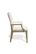 Riverside Furniture Myra Upholstered Arm Chair with Nail Head Trim