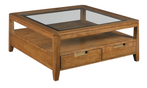 Transitional Square Coffee Table