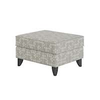 Contemporary Accent Ottoman with Tapered Legs