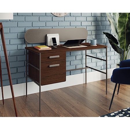 Contemporary Single Pedestal Desk with File Drawer