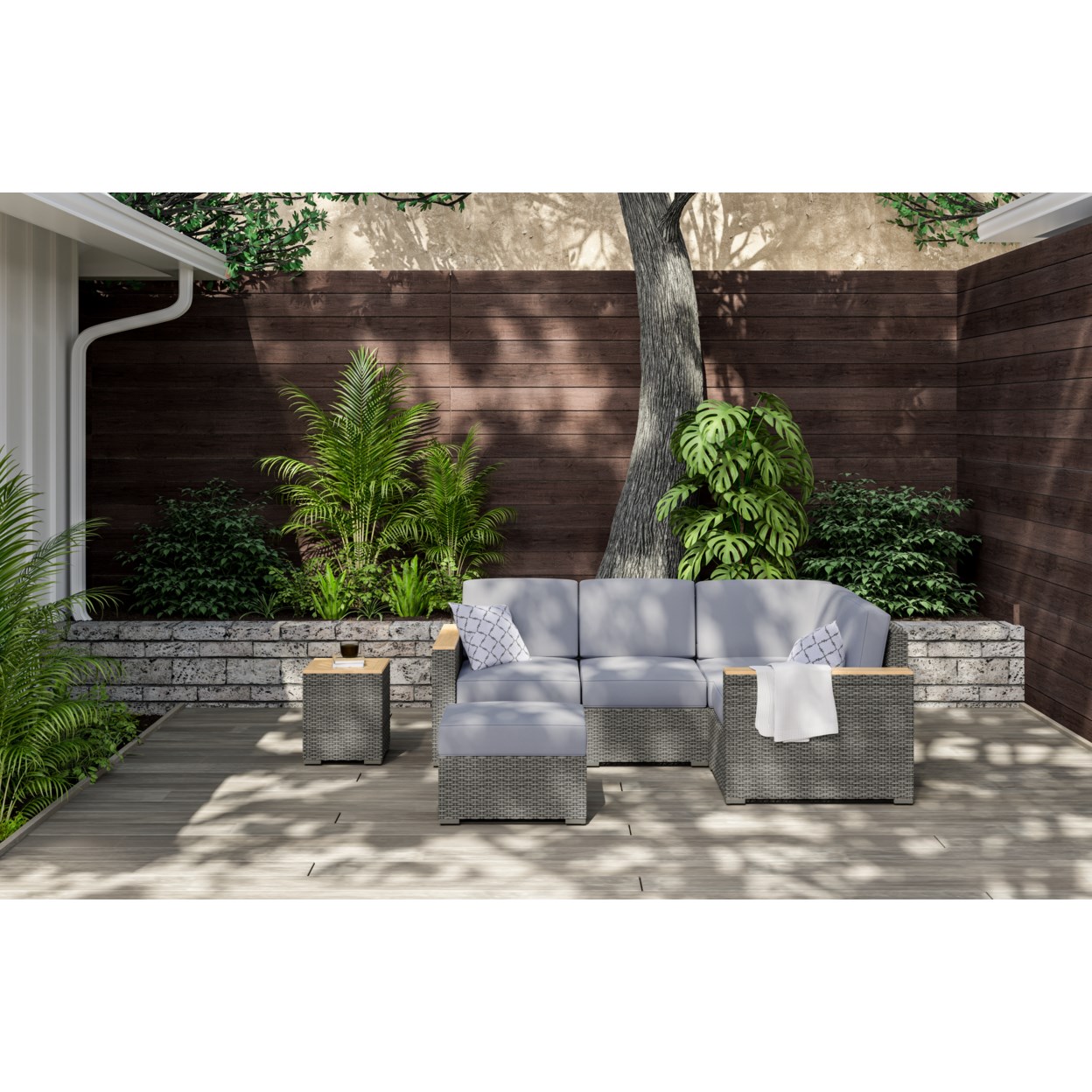 homestyles Boca Raton Outdoor 4 Seat Sectional