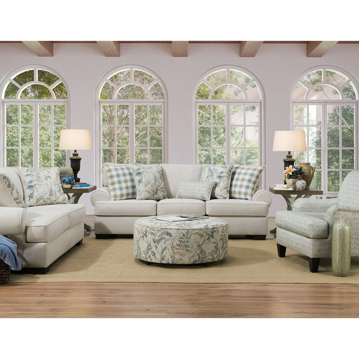 Behold Home 1421 Feather 4-Piece Living Room Set