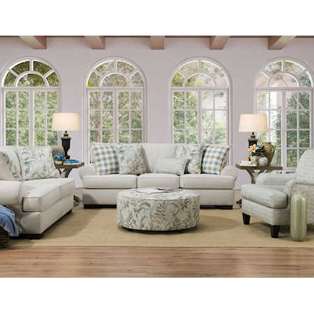 Feather Transitional 4-Piece Living Room Set