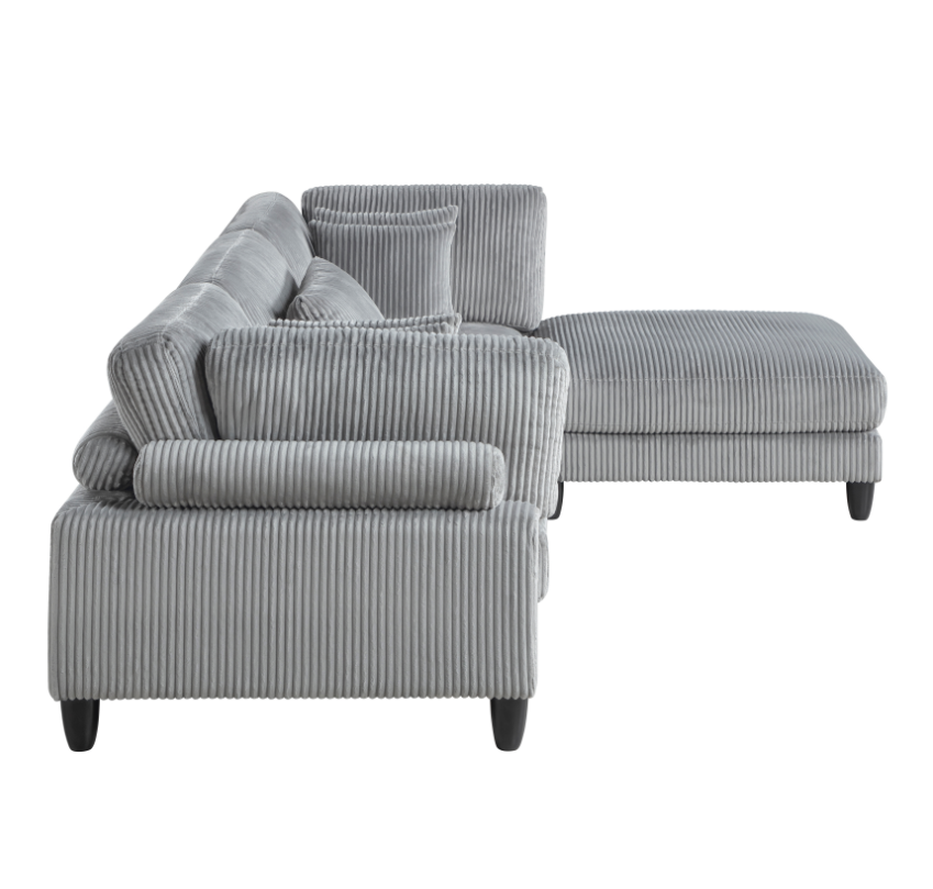 3-Piece Sectional Sofa with Ottoman