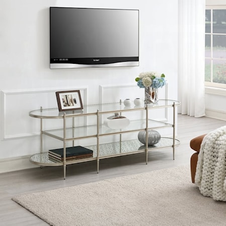 3-Shelf Oval TV Stand