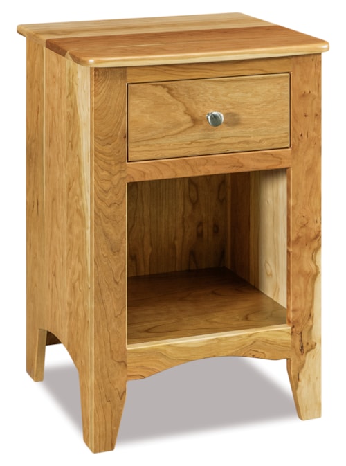 Transitional Single Drawer Nightstand