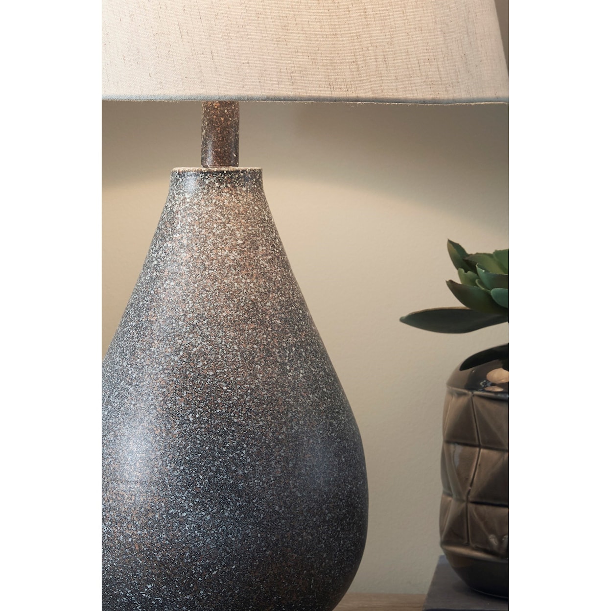 Signature Design by Ashley Lamps - Contemporary Set of 2 Bateman Patina Metal Table Lamps