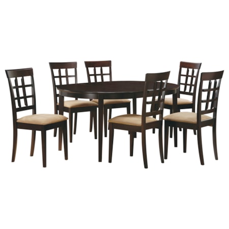 7-piece Extension Leaf Dining Table Set