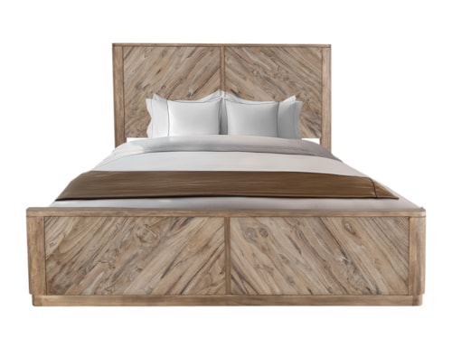 Modern Rustic King Panel Bed