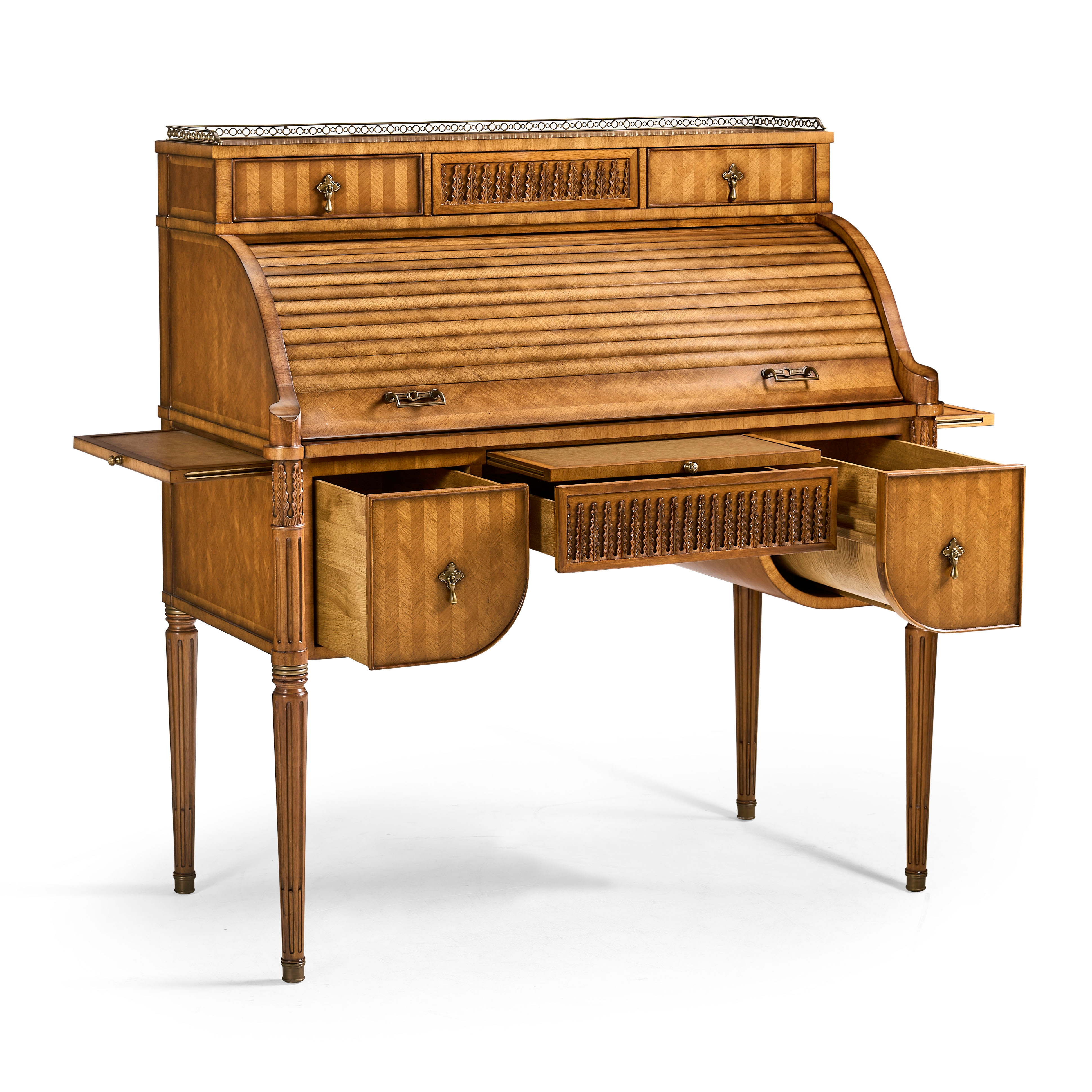 Satinwood Roll Top Desk