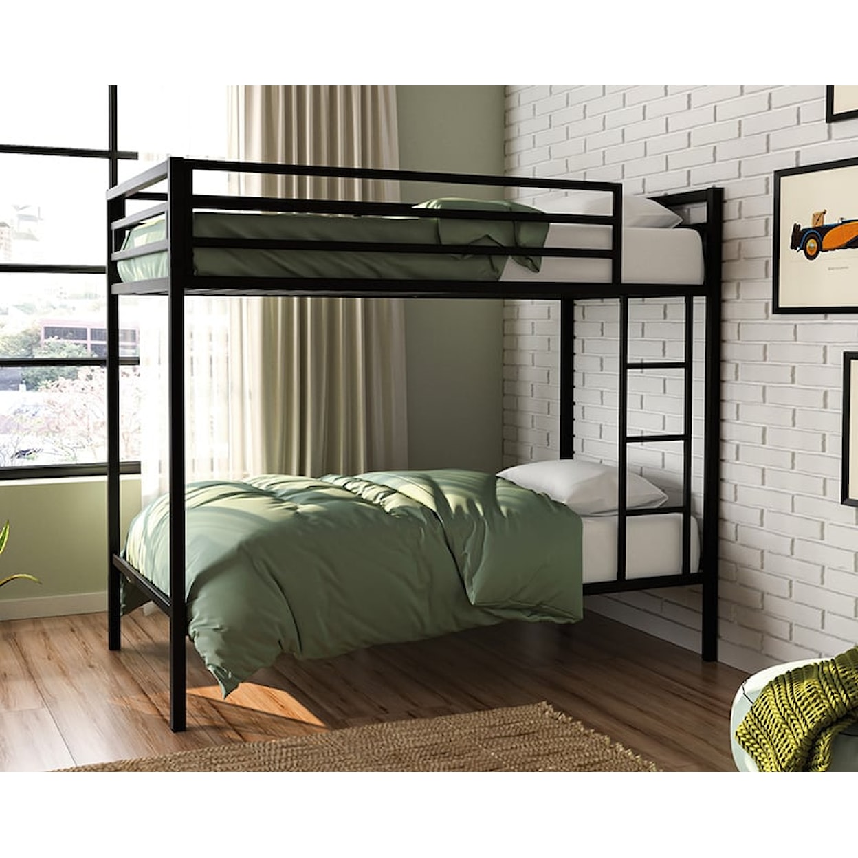 Sauder Boulevard Cafe Metal Bunk Bed