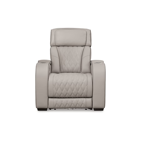 Power Recliner with Adj Headrest