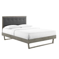 Queen Platform Bed With Angular Frame