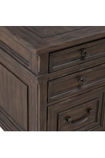 Liberty Furniture Paradise Valley Traditional 7-Drawer Executive Desk with Locking File Storage Drawers