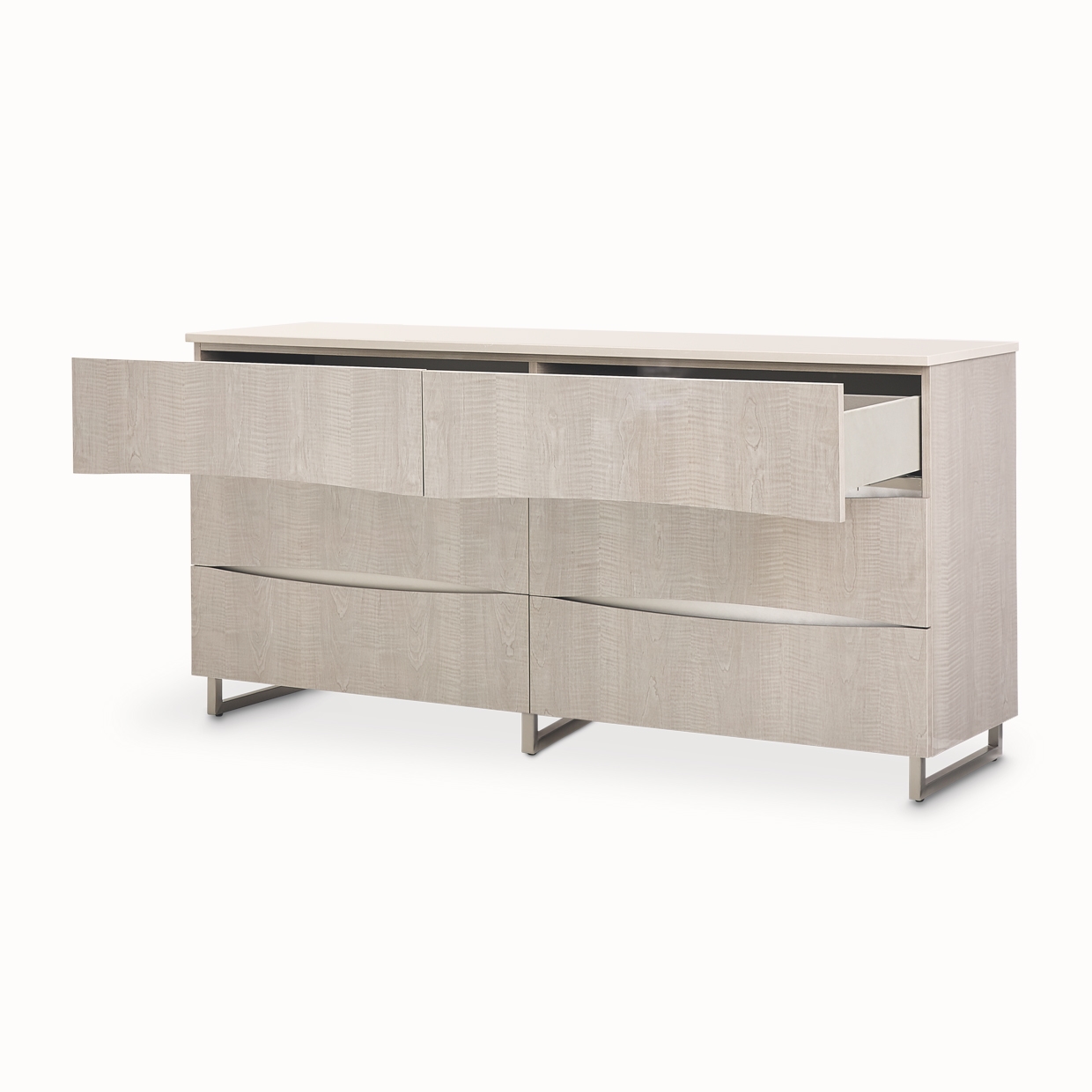 Six-Drawer Marble-Top Dresser