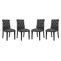 Dining Chair Vinyl Set of 4