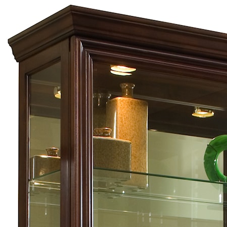 Two-Way Sliding Door Curio Cabinet