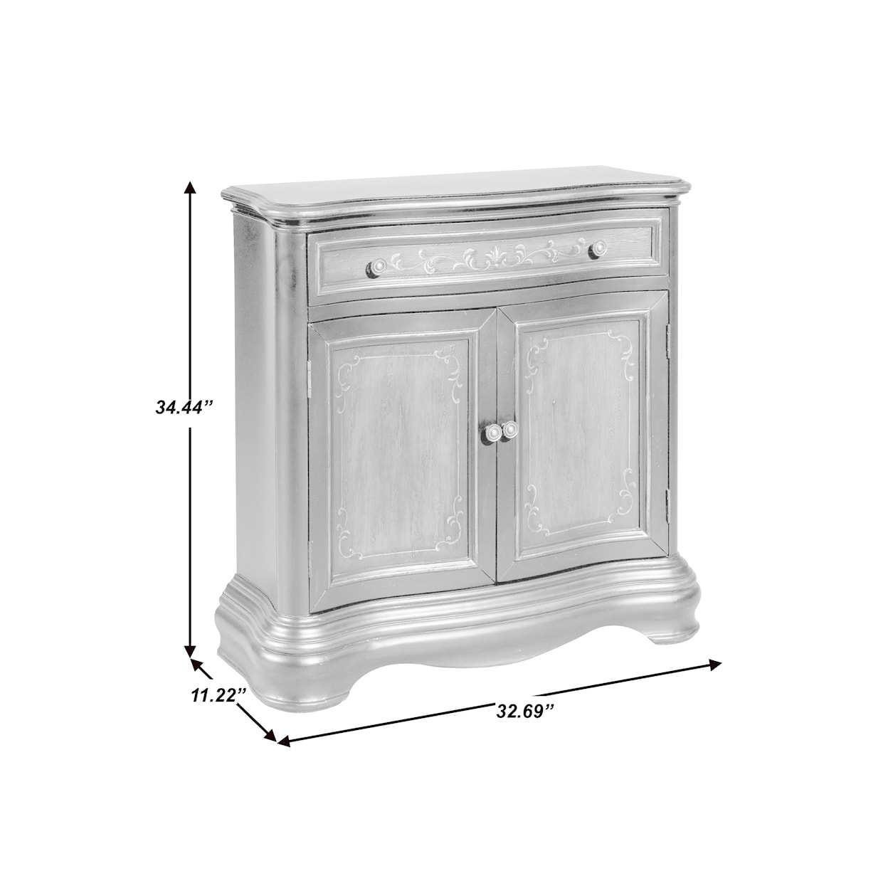 Accentrics Home Accents Two Toned Hand Pained Hall Chest