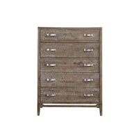 Transitional Five-Drawer Chest of Drawers