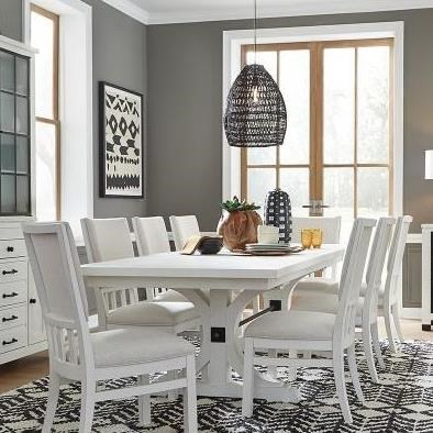 9 piece farmhouse online dining set