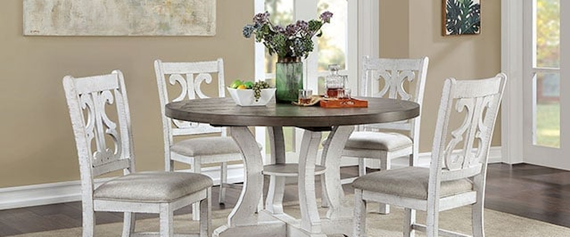 Rustic 5-Piece Dining Set