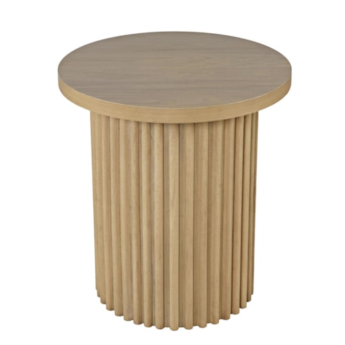 Contemporary End Table with Pedestal Base
