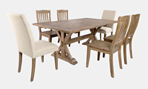 Farmhouse 7-Piece Dining Table and Chair Set