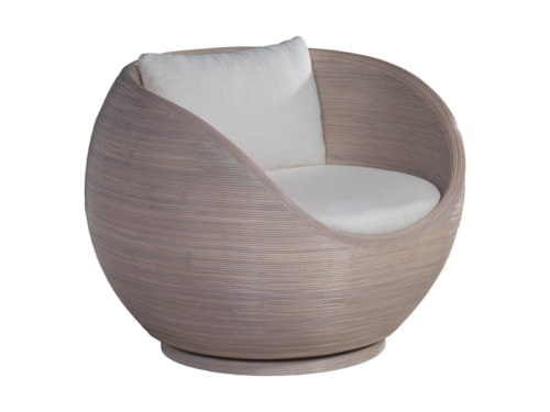 Contemporary Rattan Swivel Chair