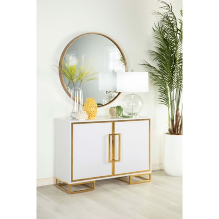 Elsa Wood Storage Accent Cabinet and