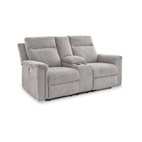 Power Reclining Loveseat with Console