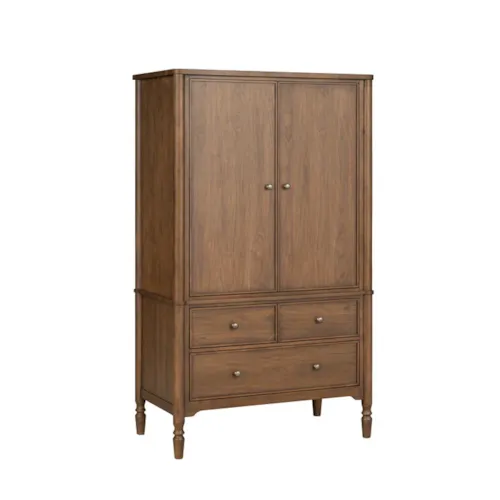 Traditional Two-Door Armoire with Adjustable Shelving