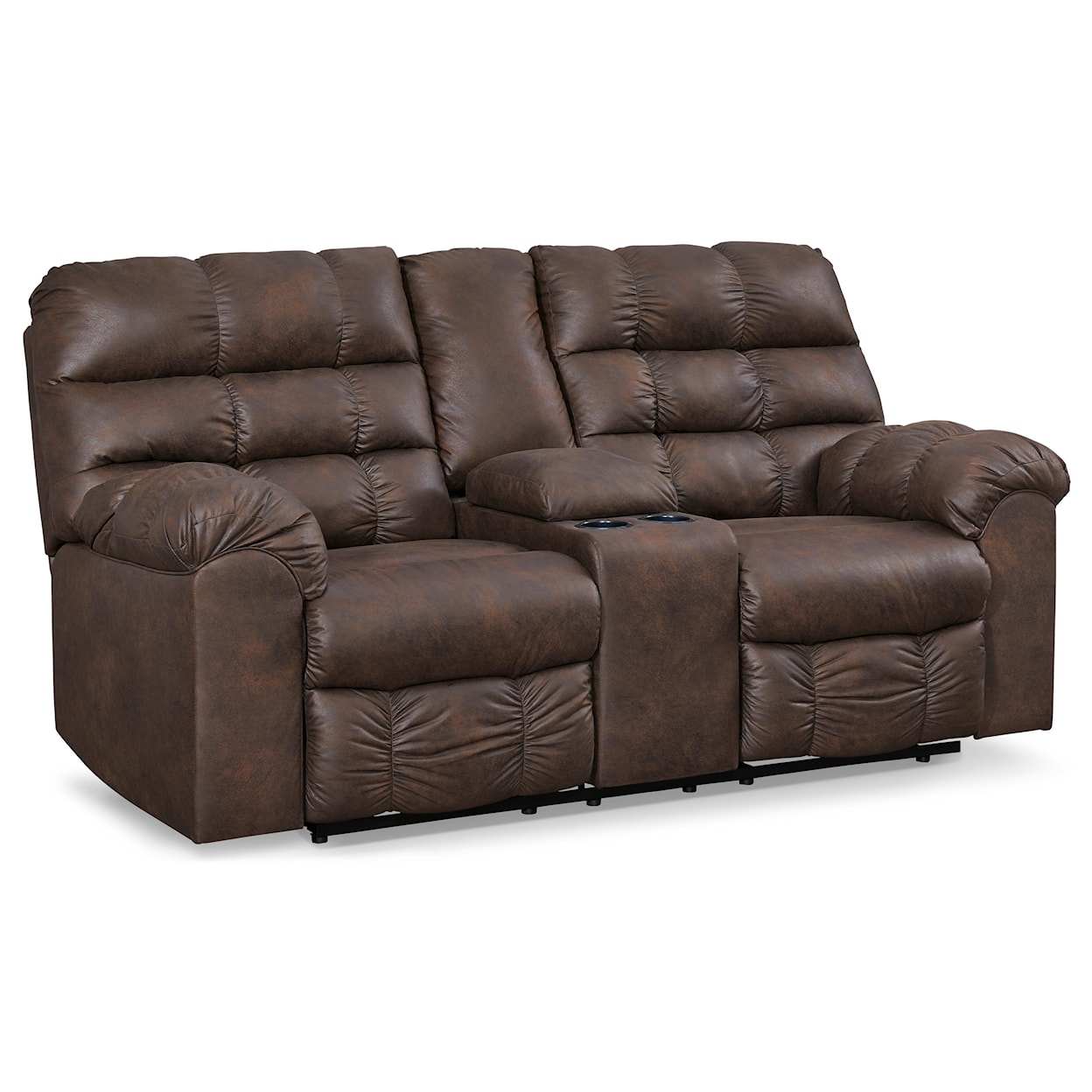 Signature Design by Ashley Furniture Derwin Reclining Loveseat with Console