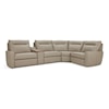 American Leather Keystone Curved L-Shaped Sectional